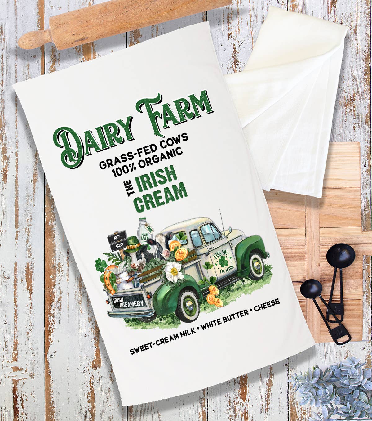 St Patrick's Day irish Crème Dairy Farm Terry Cloth Towel