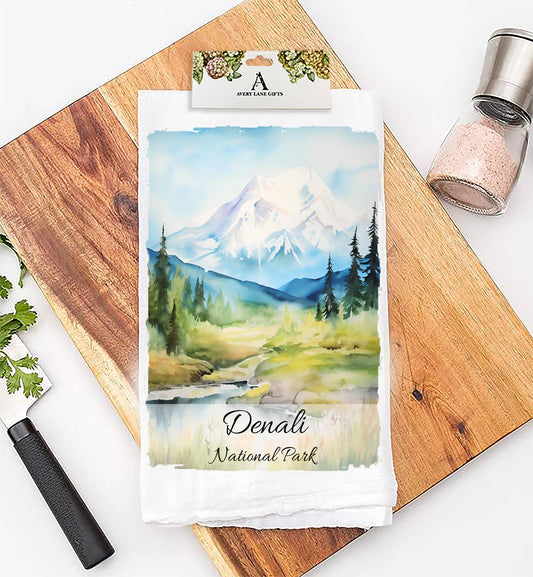 Denali National Park Alaska  Flour Sack Tea Towel