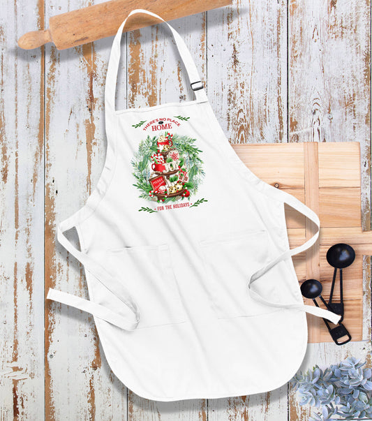 Christmas No Place Like Home Kitchen Cotton Apron