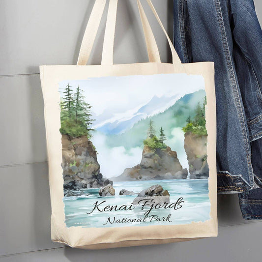 Kenai Fjords National Park Alaska  12 oz Canvas Tote Bag