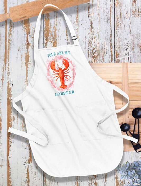 Your Are My Lobster Coastal Kitchen Cotton Apron