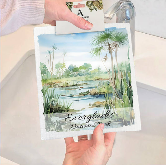 Set of 2 -  Everglades National Park Florida SWEDISH DISH CLOTH