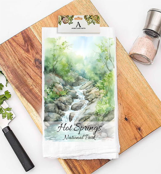 Hot Springs National Park Arkansas  Flour Sack Tea Towel