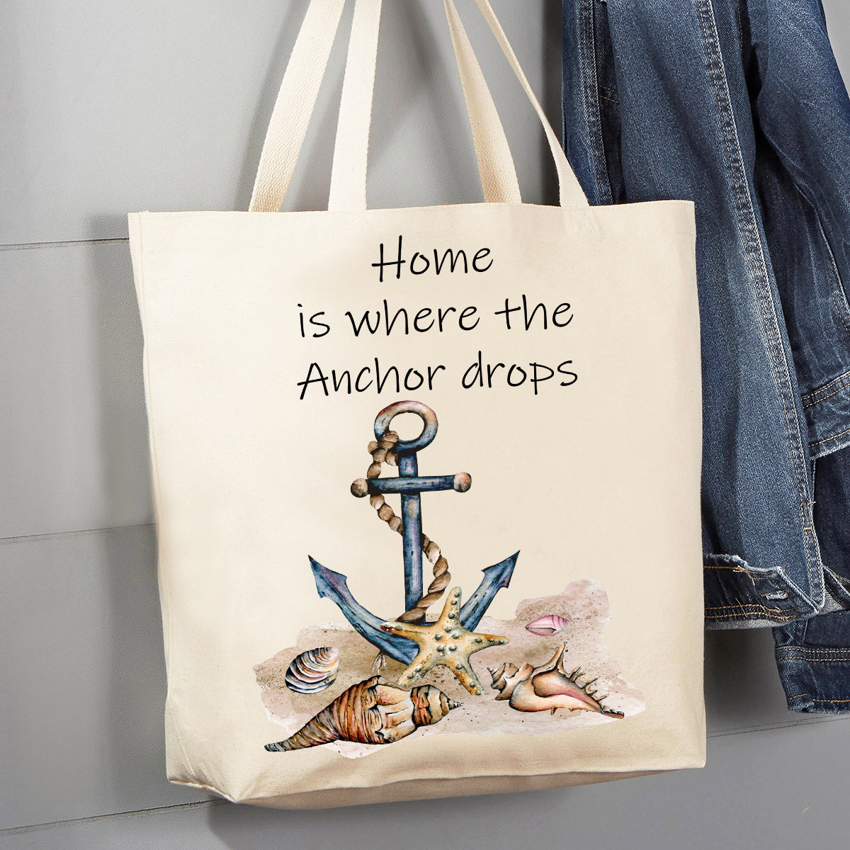 Beach Sea Shells Ocean Anchor 12 oz  Tote Bag