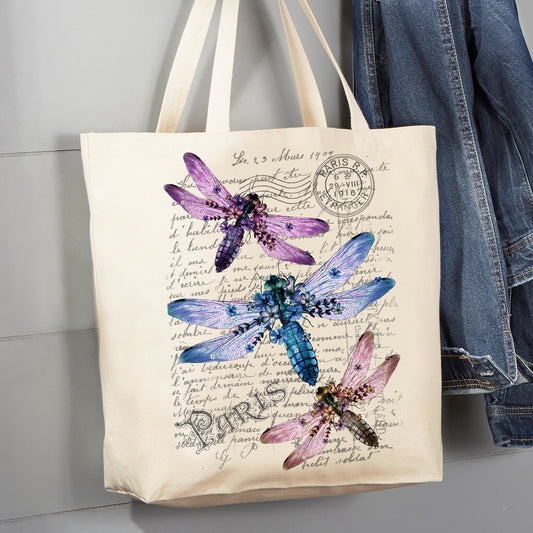 Dragon Fly French Paris 12 oz  Tote Bag