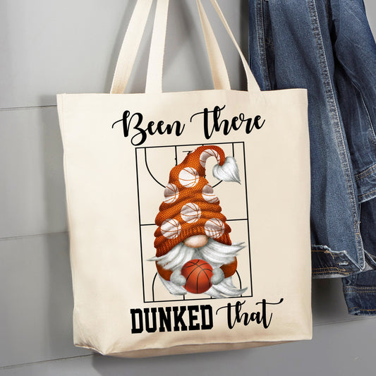 Gnome Basketball Been There Dunked That 12 oz Canvas Tote Bag