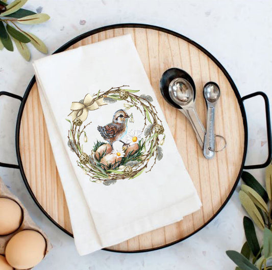 Spring Chicks Flour Sack Tea Towel Kitchen
