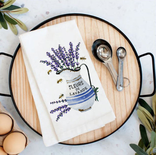 Lavender Fleurs Paris Kitchen Cotton Tea Towels