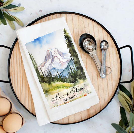 Mount Hood National Park Oregon Flour Sack Tea Towel