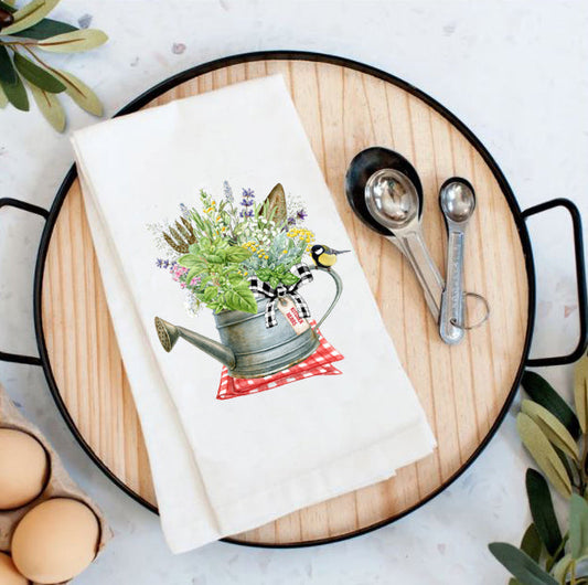 Herbs Basil Cotton Flour Sack Tea Towels