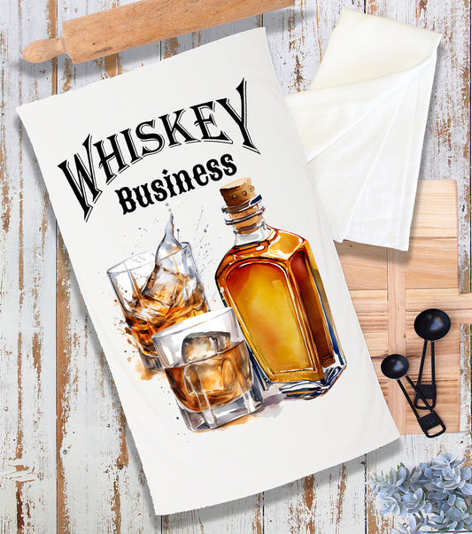 Whiskey Business Funny Sassy Terry Cloth Towel