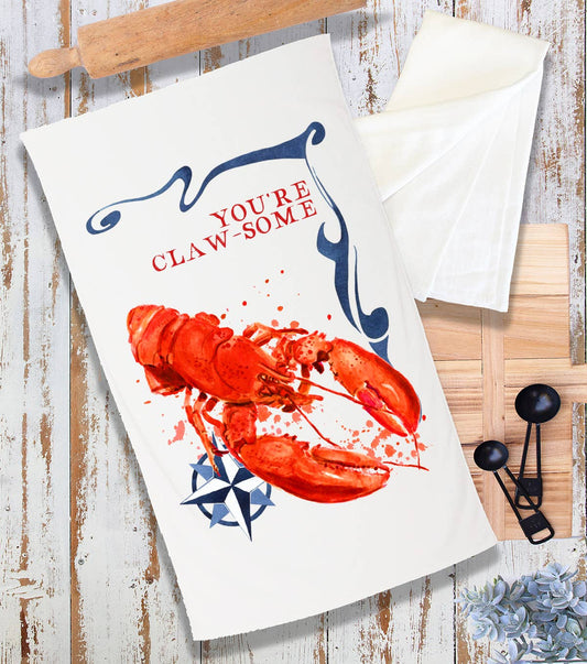 You're Claw-some Lobster Coastal Terry Cloth Towel