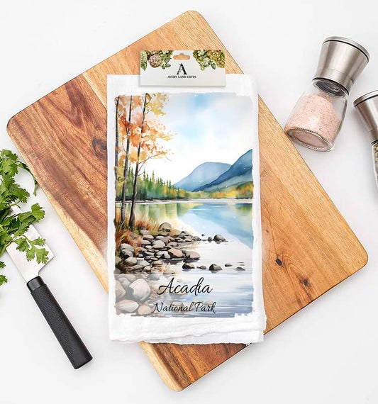 Acadia National Park Maine  Flour Sack Tea Towel
