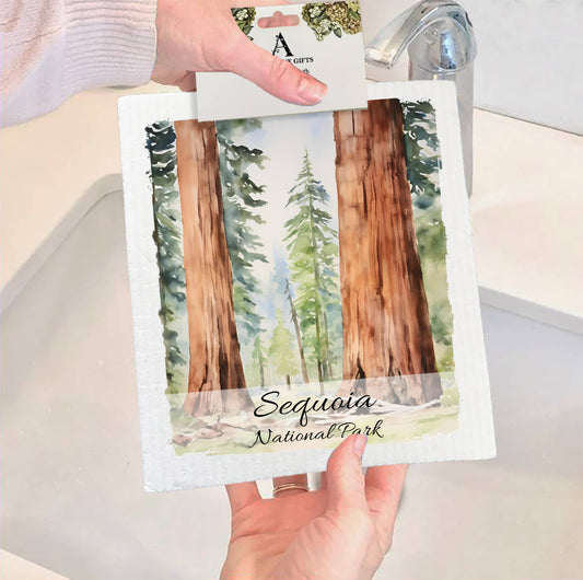 Set of 2 -  Sequoia National Park California SWEDISH DISH CLOTH