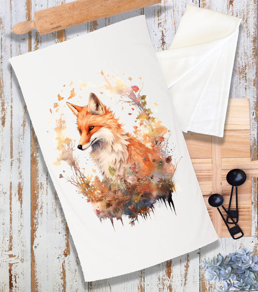 Red Fox Animal Hunting Terry Cloth Towel