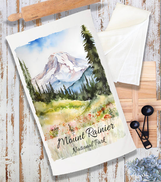 Mount Rainier National Park Washington Terry Cloth Towel