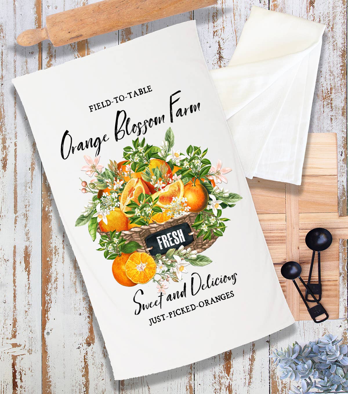 Country Orange Blossom Farm Terry Cloth Towel