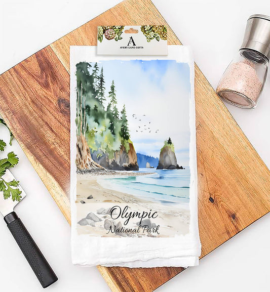 Olympic National Park Washington  Flour Sack Tea Towel
