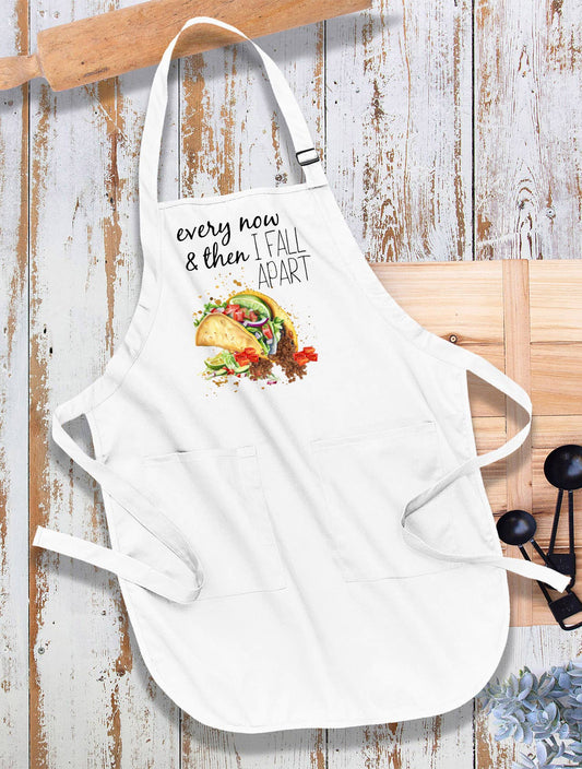Every Now & Then Fall Apart Taco Kitchen Cotton Apron