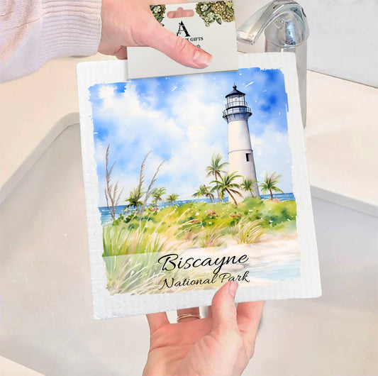 Set of 2 -  Biscayne National Park Florida Keys  SWEDISH DISH CLOTH