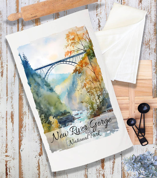 New River Gorge National Park WV Terry Cloth Towel