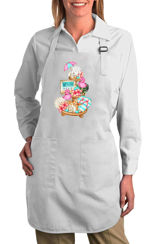 Beach Please 3 Tier Tray Cotton Apron