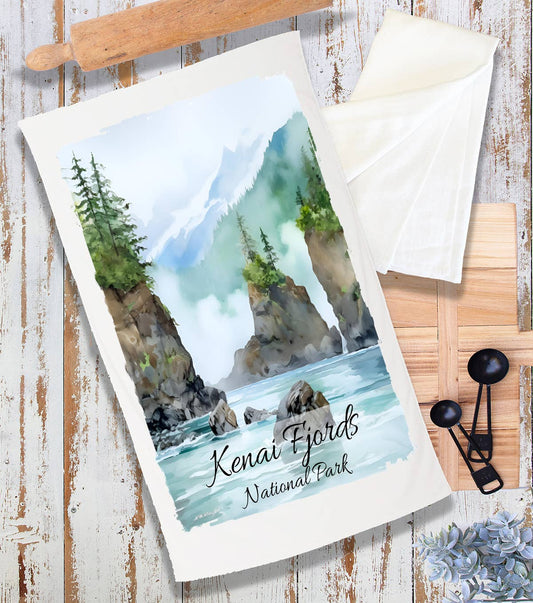 Kenai Fjords National Park Alaska Terry Cloth Towel