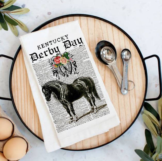 Kentucky Derby Horse Vintage Cotton Tea Towels