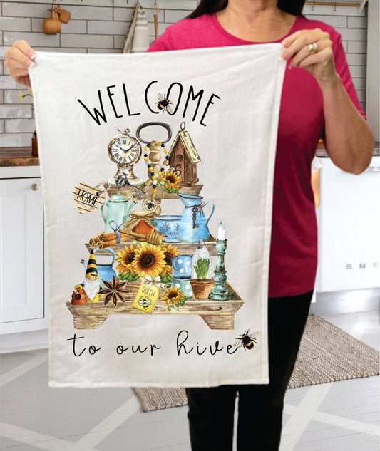 Welcome to the Hive Honey Bees  Terry Towel
