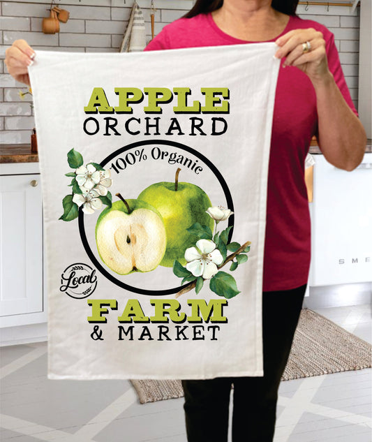 Farm Fresh Apples Orchard Kitchen  Terry Towel