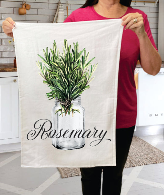 Farm Fresh Herbs Rosemary Kitchen  Terry Towel
