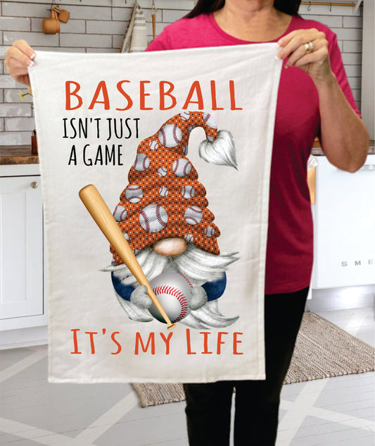 Gnome Baseball Orange Team Colors  Terry Towel