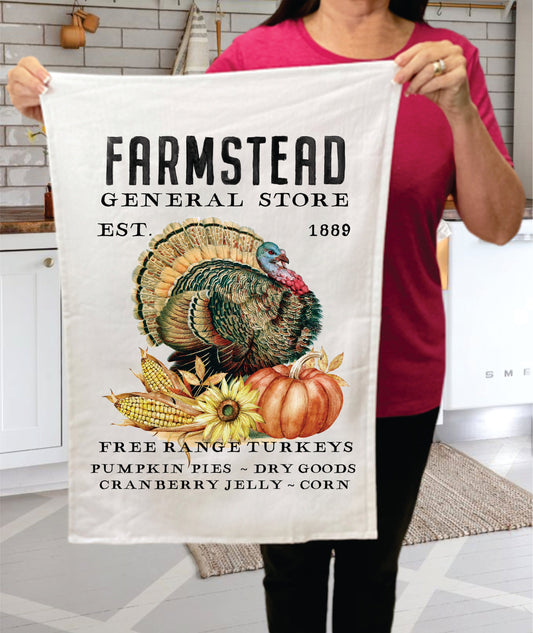 Farmstead General Store Turkeys Cotton Terry Towels