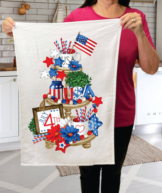 4th of July Patriotic Indepence Day Cotton Terry Towels