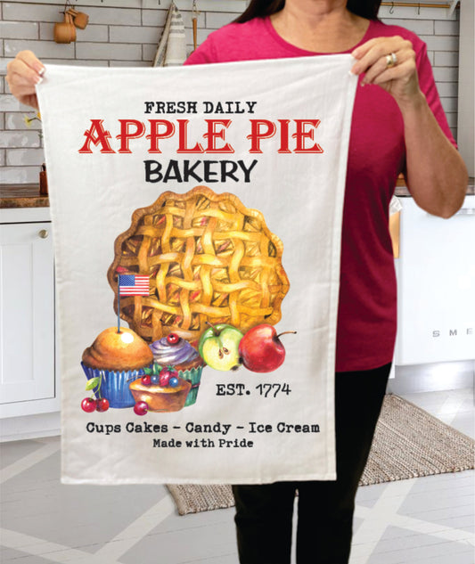 Patriotic Apple Pie Bakery  Terry Towel